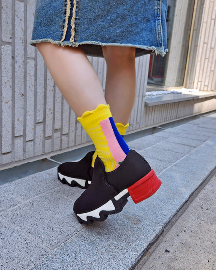 WES Black Red Low Top Sneaker